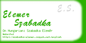 elemer szabadka business card