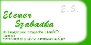 elemer szabadka business card